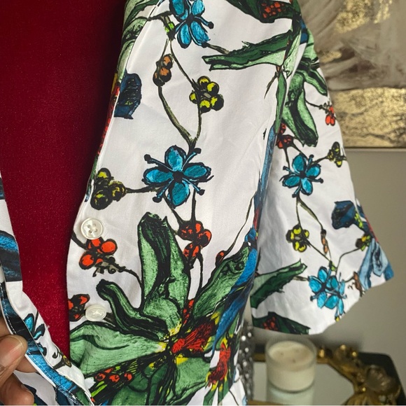 JASON WU COLLECTION FLORAL MIDI SHIRT DRESS - Picture 7 of 16